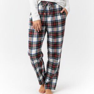 J.Crew Plaid Flannel Pajama Pants XS | Cozy Cotton Sleep Lounge Drawstring